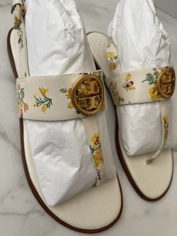 Tory Burch Rose Floral Sandals Size 8