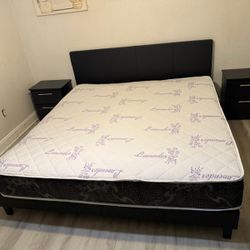 Brand New King Bed Frame with Mattress And Nightstands - Cama King con Colchón y Mesas de Noche Nuevo a Estrenar … Fast 🚚