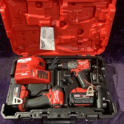 🧰🛠Milwaukee M18 FUEL Brushless Hammer Drill & Impact Driver Kit w/(2)5.0Ah Batts/Charger-NEW!-$320!🧰🛠 