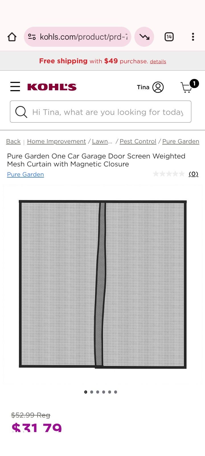 One Car Garage Screen