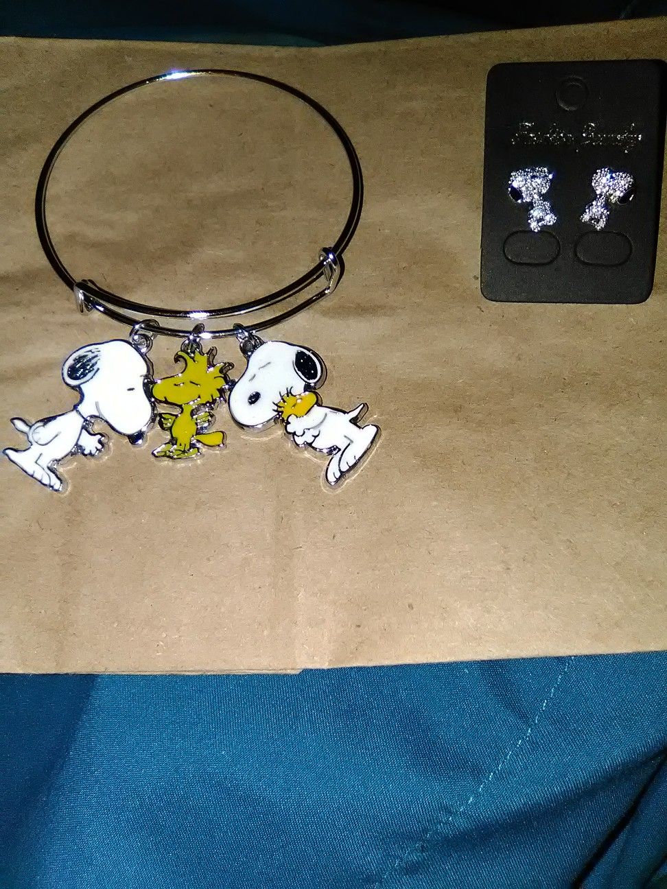 Snoopy Bracelet & earrings bundle set