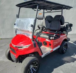 Voyager 4-Passenger Golf Cart Metallic Gloss Red Street Legal LSV NEV Golf Cart