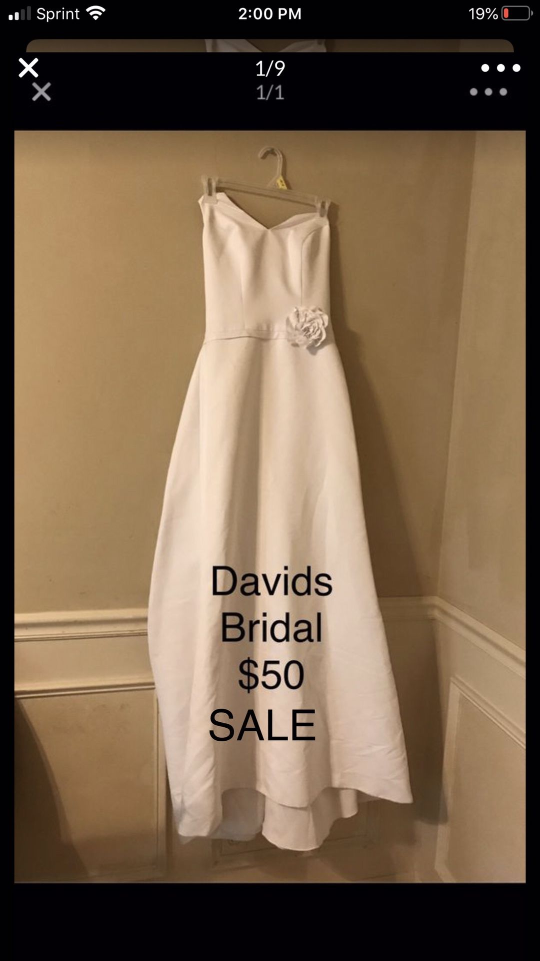 David’s Bridal Halter Wedding Dress Size:6