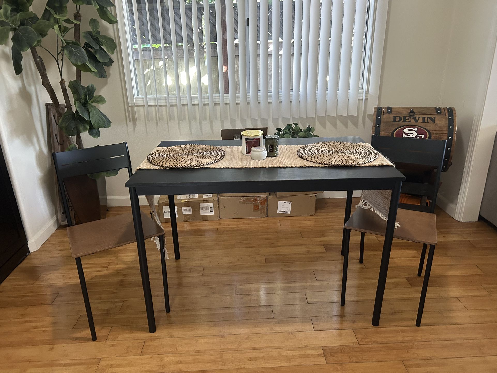 43x26.5 Wooden table & Chairs