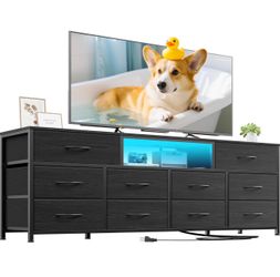 Furnulem 63” Long Dresser for Bedroom, TV Stand for 65 to 75 inch TV