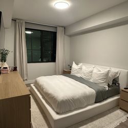 SOFT FRAME DESIGNS KING BED FRAME + BOX SPRING 