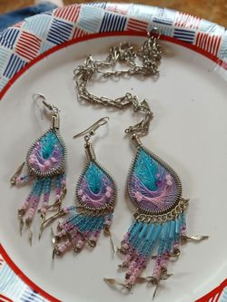Necklace & a pair of earrings