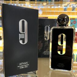 Afnan 9 PM EDP  Cologne Perfume for Men from Dubai 3.4 Oz