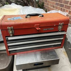 Craftsman. Tool.  Box.  (old.   School.    Metal. )