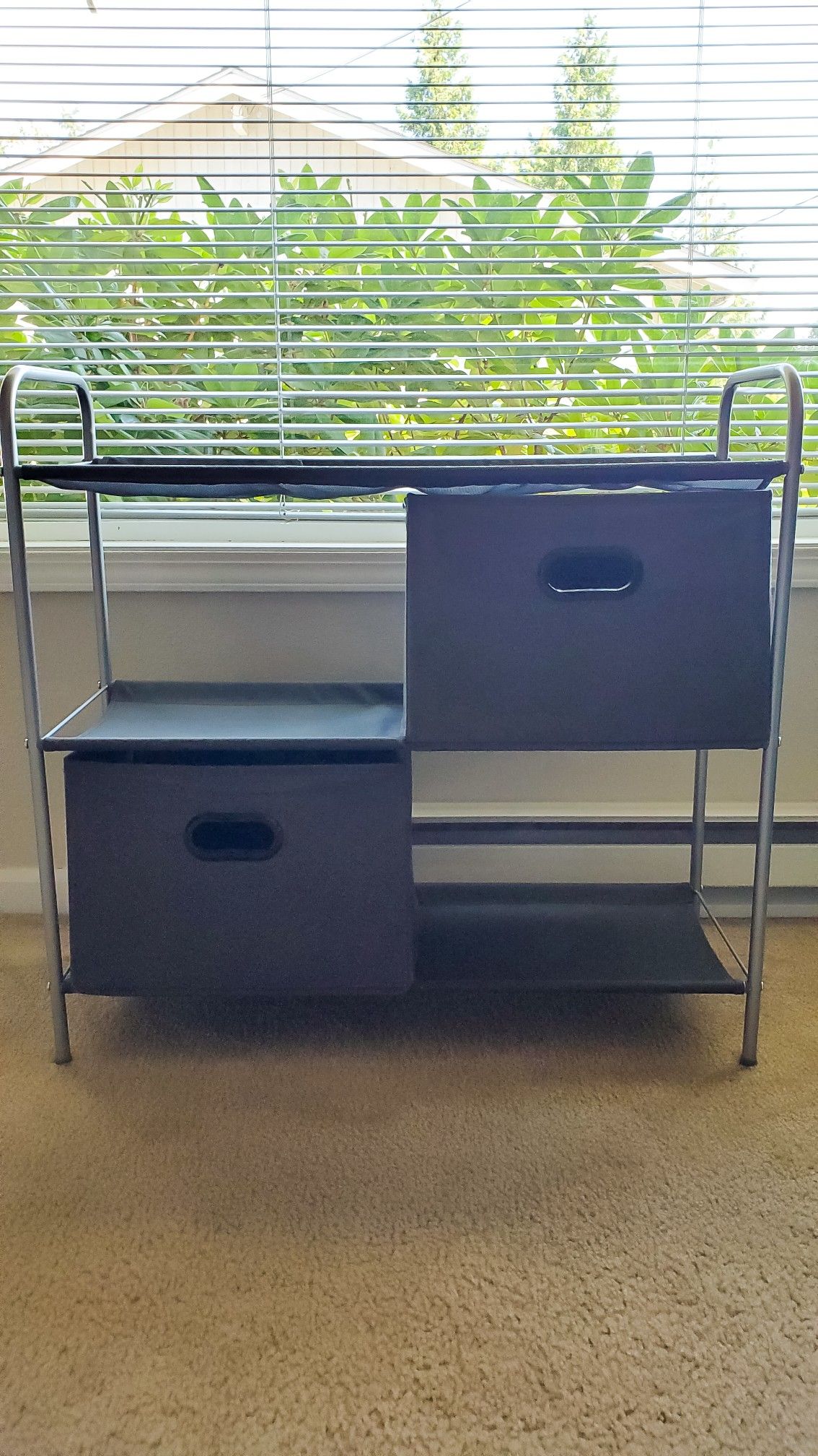 Closet Storage Organizer with Bins and Shelving