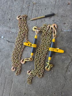 Load Binder Chain Tie-Down Set with Hooks