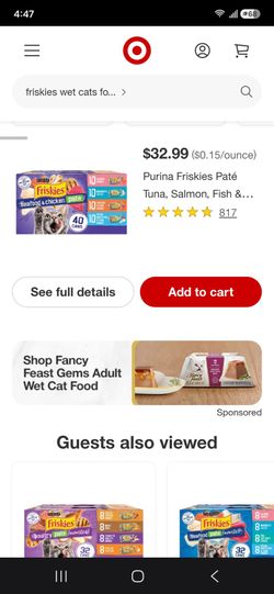 Friskies  32 pack seafood pate favorites half price
