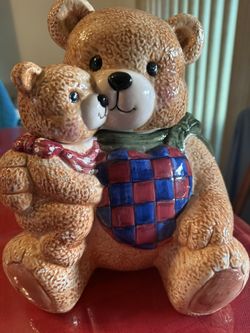 Vintage CKA Mama Bear & Baby Cookie Jar