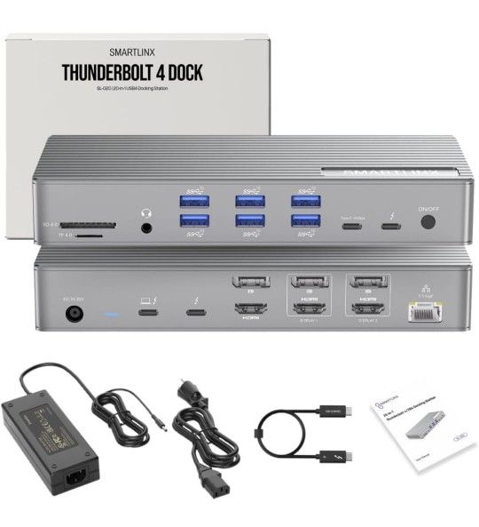 Docking Station Dual/Triple/Quad/Penta Monitor - 20 Ports 40Gbps, 90W Charging, 8K/4K Displays - Compatible with Window 10/11 Mac OS 10.2 & Above