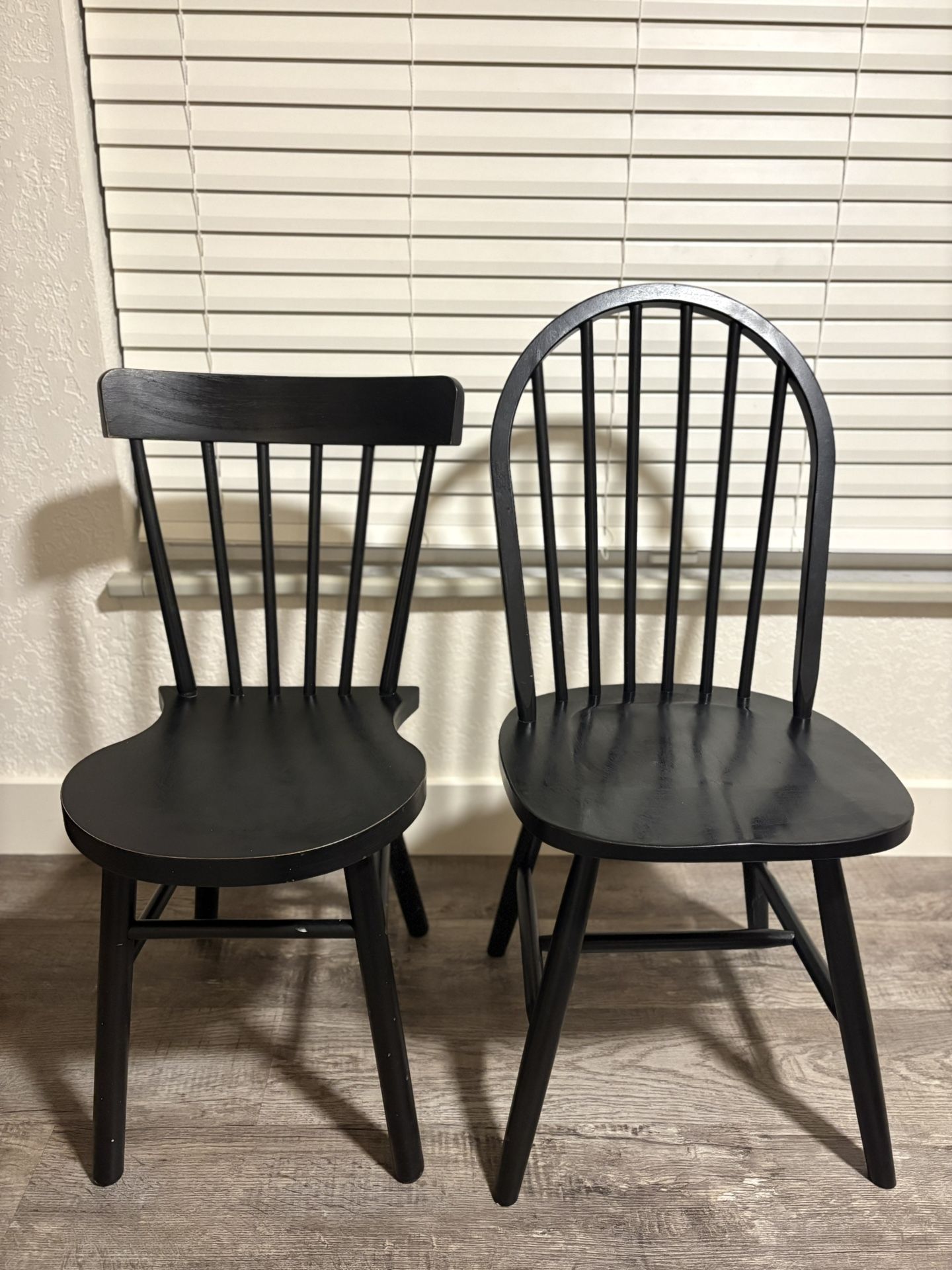 Black Solid Wood Chairs