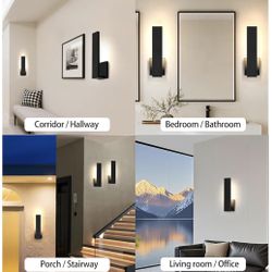 Aluminum LED Modern Wall Sconces Set of 2,