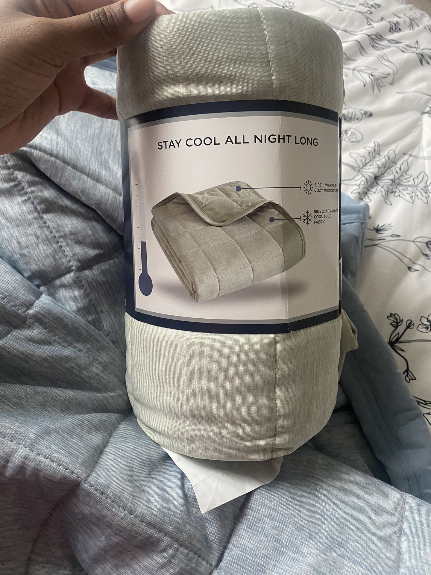 cooling blanket and perfume