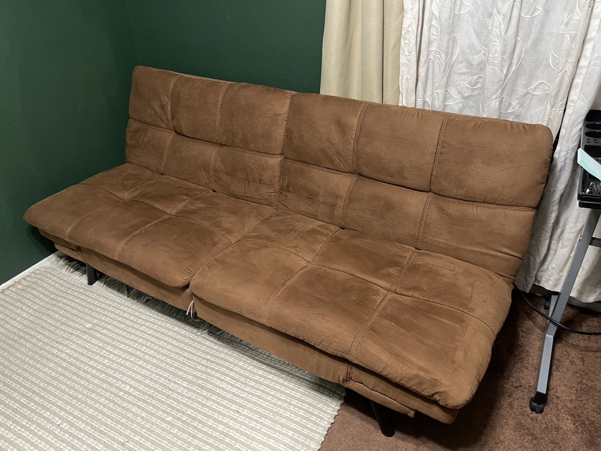 Mainstays Memory Foam Futon with 72" Camel