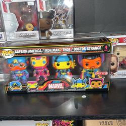 Marvel Blacklight Pops 4pk