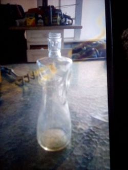 VINTAGE COSSACK VODKA FIGURAL GLASS BOTTLE