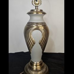Gorgeous Roman Inspired Brass & Painted Table Lamp
