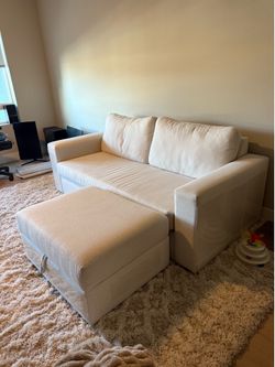 Living Spaces Couch & Ottoman