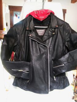 Woman's Leather Biker Jacket