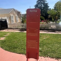 Retail Brochure / Flyer Display Stand – Wood with Acrylic Holders”