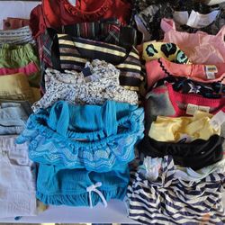 Bundle of 21 - Girls Size 5 & 6 Dresses, Tops, Skirts, Shorts