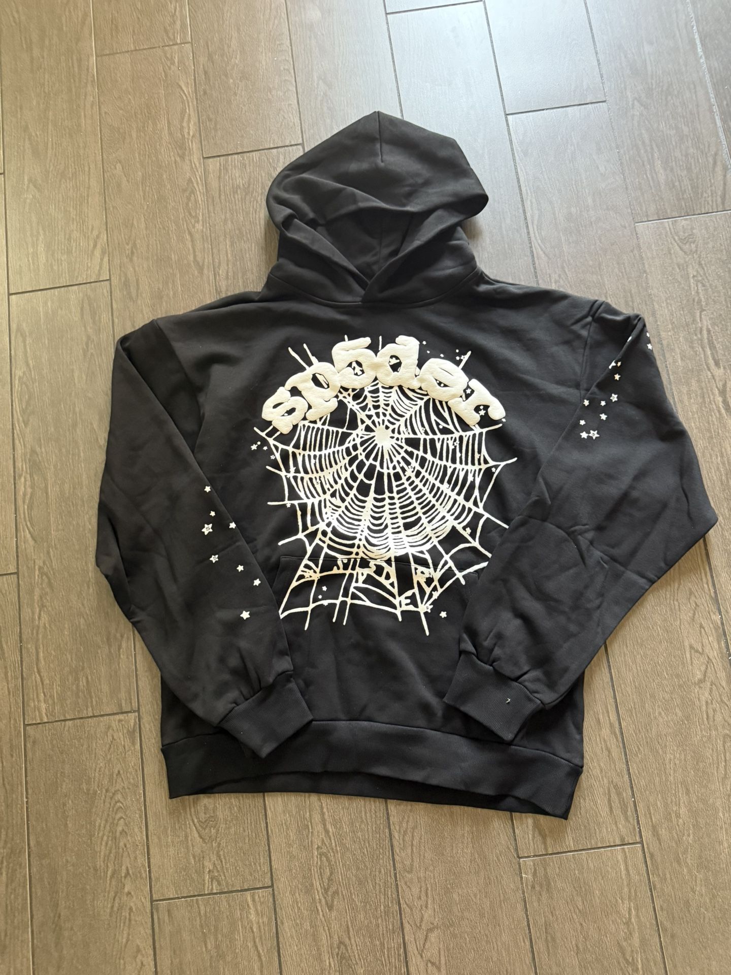 SP5der Hoodie Black & White XL - Streetwear | Spider Web Design