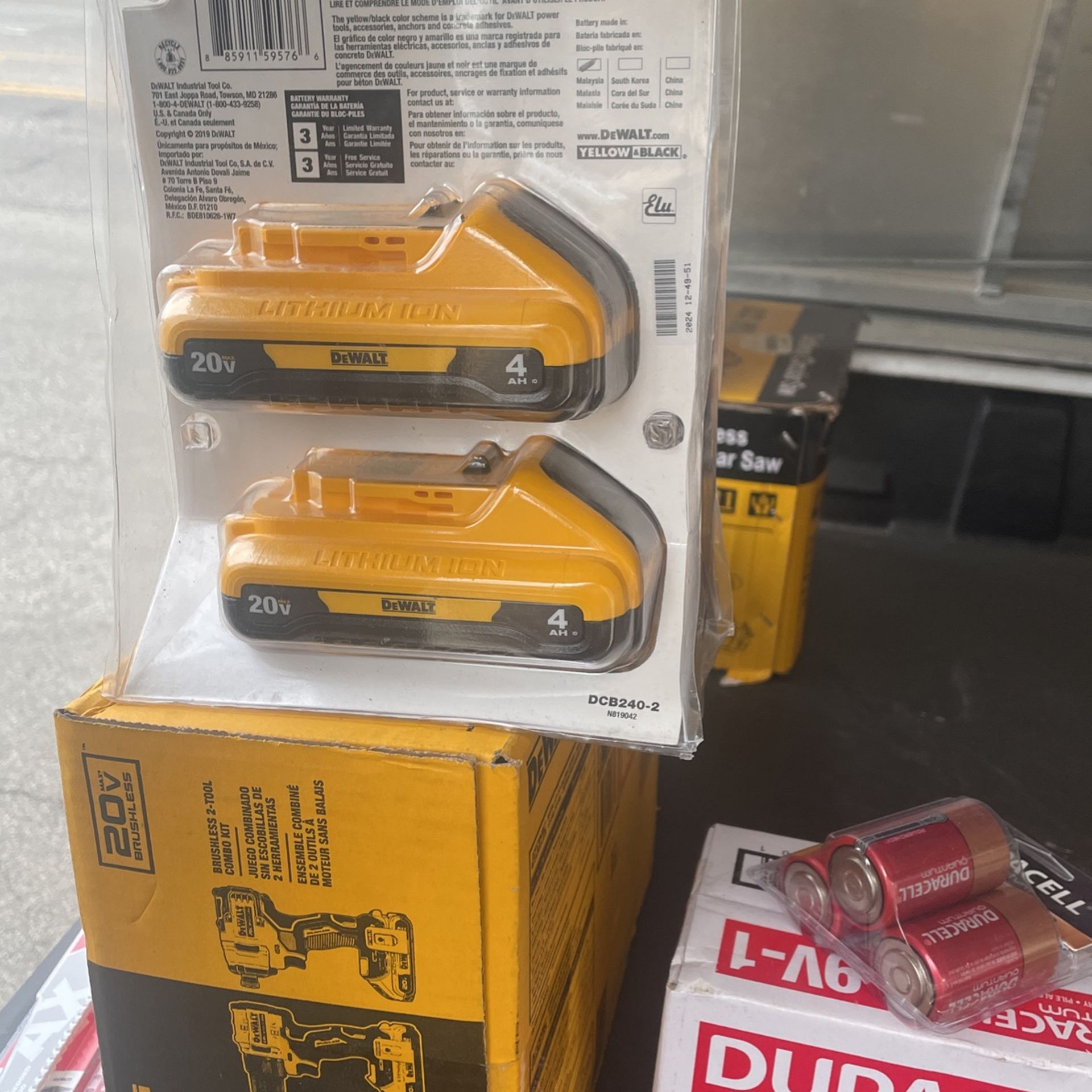4 / AH.  New.  Dewalt Batery 2. Pak. $95. 