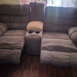 Recliner Sofa With Drink Holder