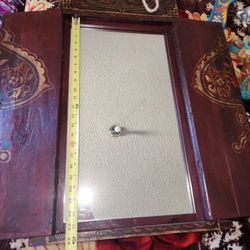 Decrative Wood Mirror Wall Hang Cabinet