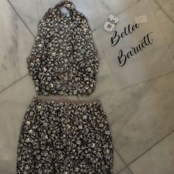 Rhinestone Skirt Set- New 