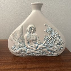 2 Vintage MCM Boho Jungalow Ceramic Flower Plant Vase