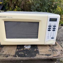 Small Microwave In Excellent Condition  18” Wide  13” Side  10” High 