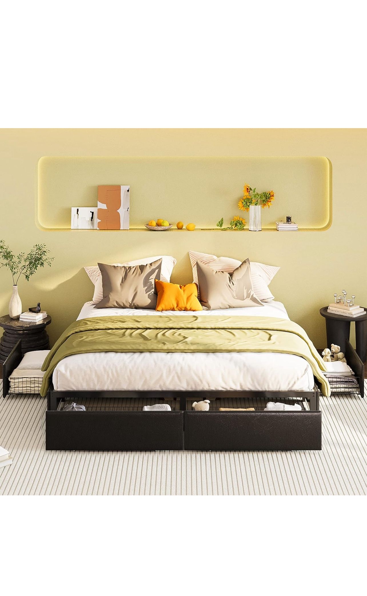 Anchor King Bed Frame With 4 Drawers