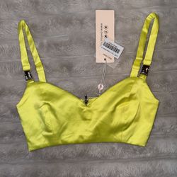 Oh Polly Two Piece Set. Satin Top & Mini Skirt. 