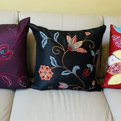 Gorgeous Silk Couch Pillows