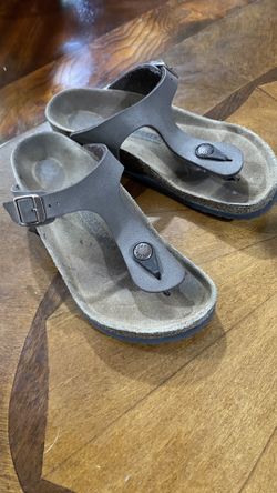 Birkenstock Gizeh Kids Brown Sandals EU 33 US 2 Thong Cork Footbed