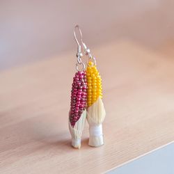 🌽✨ Aretes de elote hechos completamente a mano