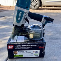 Makita Pneumatic 2-1/2 in. 15 Siding Coil Nailer