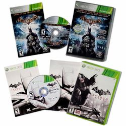 Batman: Arkham City + Asylum Game of the Year Edition Xbox 360 Video Game DC Lot