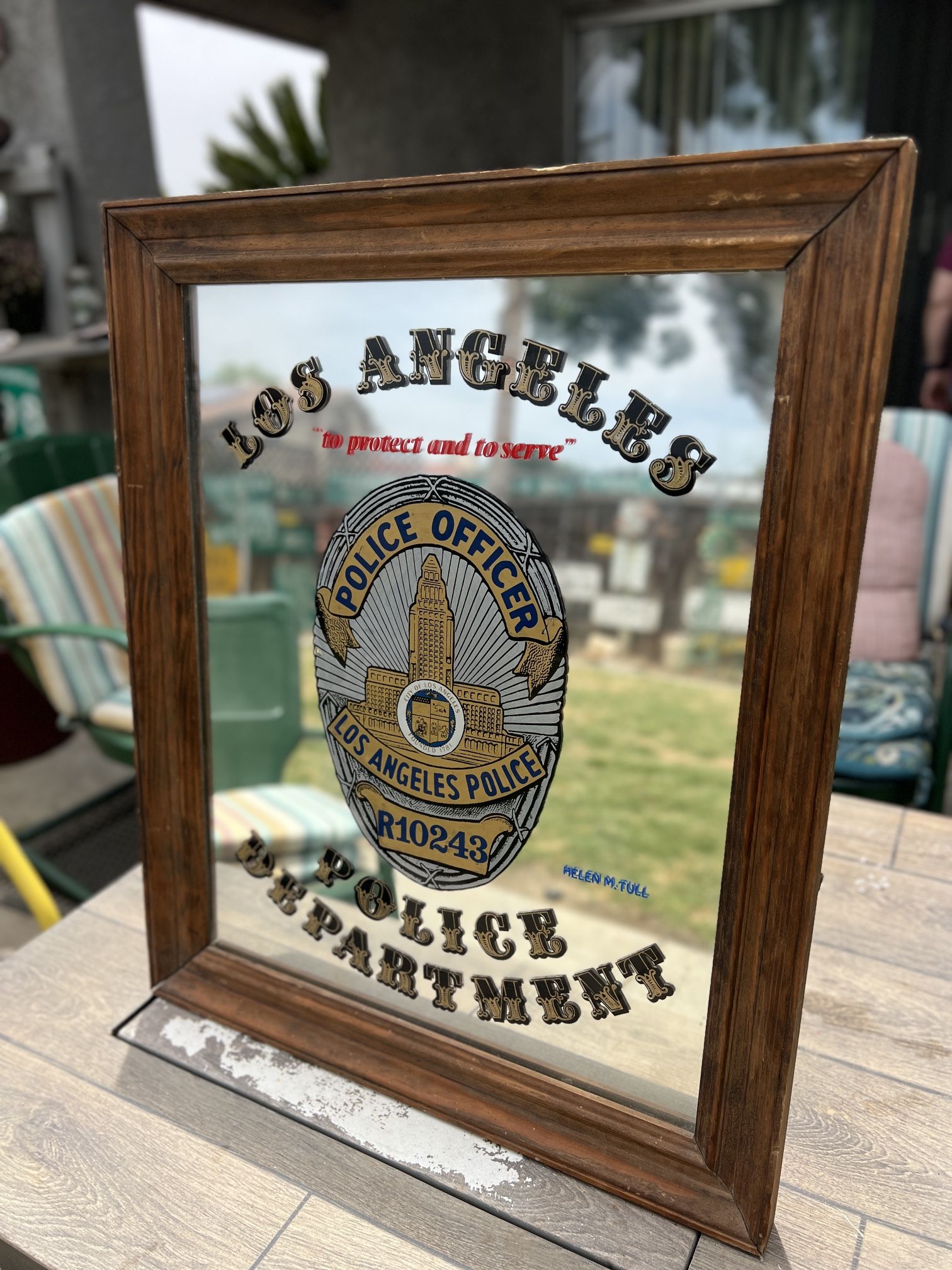 LA PD Badge Mirror