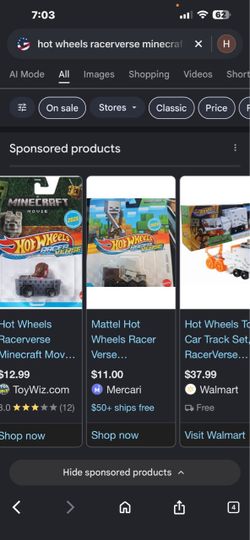 Hot wheels Minecraft racer verse cars