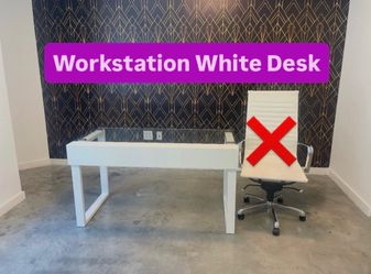 Workstation White Desk (1 Available)