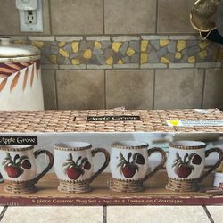 Apple Ceramic Mugs Set
