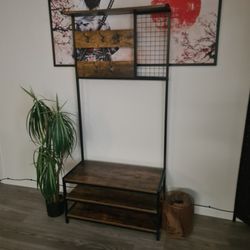 Vasgle Entryway Coat Rack with Bench