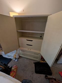 Solid wood armoire / wardrobe / entertainment center