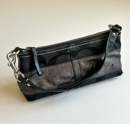 Coach black signature mini purse